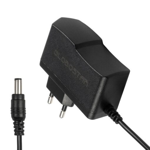 GLOBOSTAR® VOLTIX GLB-107-0001 Τροφοδοτικό/Μετασχηματιστής Class II SELV 12W 1A AC 220-240V σε DC 12V IP20 – Μαύρο Ματ – Μ7.3 x Π4 x Υ2.8cm – 3 Χρόνια Εγγύηση