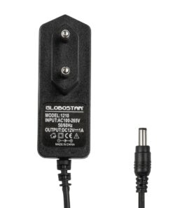 GLOBOSTAR® VOLTIX GLB-107-0001 Τροφοδοτικό/Μετασχηματιστής Class II SELV 12W 1A AC 220-240V σε DC 12V IP20 – Μαύρο Ματ – Μ7.3 x Π4 x Υ2.8cm – 3 Χρόνια Εγγύηση