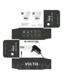 GLOBOSTAR® VOLTIX GLB-107-0002 Τροφοδοτικό/Μετασχηματιστής Class II SELV 24W 2A AC 220-240V σε DC 12V IP20 – Μαύρο Ματ – Μ8 x Π4.2 x Υ2.8cm – 3 Χρόνια Εγγύηση