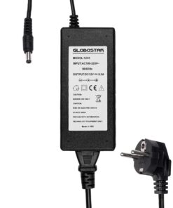 GLOBOSTAR® VOLTIX GLB-107-0004 Τροφοδοτικό/Μετασχηματιστής Class II SELV 120W 9.5A AC 220-240V σε DC 12V IP20 – Μαύρο Ματ – Μ14.2 x Π6.5 x Υ3.7cm – 3 Χρόνια Εγγύηση