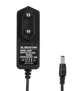 GLOBOSTAR® VOLTIX GLB-107-0005 Τροφοδοτικό/Μετασχηματιστής Class II SELV 12W 0.5A AC 220-240V σε DC 24V IP20 – Μαύρο Ματ – Μ7.3 x Π4 x Υ2.8cm – 3 Χρόνια Εγγύηση