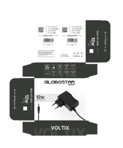 GLOBOSTAR® VOLTIX GLB-107-0005 Τροφοδοτικό/Μετασχηματιστής Class II SELV 12W 0.5A AC 220-240V σε DC 24V IP20 – Μαύρο Ματ – Μ7.3 x Π4 x Υ2.8cm – 3 Χρόνια Εγγύηση