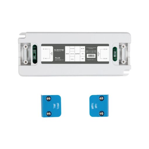 GLOBOSTAR® PLUX GLB-107-0013 Τροφοδοτικό/Μετασχηματιστής Class II SELV 36W 1.5A AC 220-240V σε DC 24V IP20 – Λευκό Ματ – Μ12.8 x Π5 x Υ1.5cm – 3 Χρόνια Εγγύηση