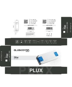 GLOBOSTAR® PLUX GLB-107-0013 Τροφοδοτικό/Μετασχηματιστής Class II SELV 36W 1.5A AC 220-240V σε DC 24V IP20 – Λευκό Ματ – Μ12.8 x Π5 x Υ1.5cm – 3 Χρόνια Εγγύηση