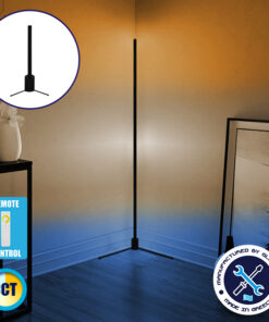 Μοντέρνο Minimal Επιτραπέζιο Μαύρο Φωτιστικό 50cm LED 8 Watt με Ασύρματο Χειριστήριο Αφής 2.4G RF & Dimmer CCT - Ψυχρό - Ημέρας - Θερμό GloboStar ALIEN Design GLOBO-50-10