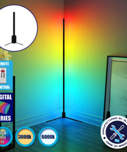Μοντέρνο Minimal Επιτραπέζιο Μαύρο Φωτιστικό 50cm LED 8 Watt με Ασύρματο Χειριστήριο 2.4G RF & Dimmer RGBW+WW Πολύχρωμο Digital Magic Dot Pixel GloboStar ALIEN Design GLOBO-50-11