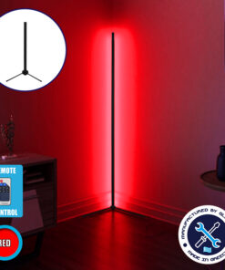 Μοντέρνο Minimal Επιτραπέζιο Μαύρο Φωτιστικό 50cm LED 8 Watt με Ασύρματο Χειριστήριο RF & Dimmer Κόκκινο GloboStar ALIEN Design GLOBO-50-4