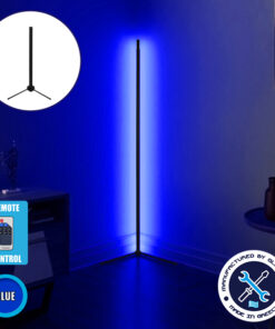Μοντέρνο Minimal Επιτραπέζιο Μαύρο Φωτιστικό 50cm LED 8 Watt με Ασύρματο Χειριστήριο RF & Dimmer Μπλε GloboStar ALIEN Design GLOBO-50-6