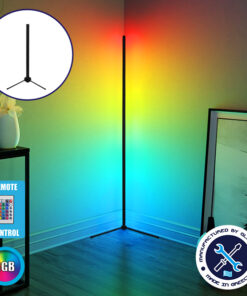 Μοντέρνο Minimal Επιτραπέζιο Μαύρο Φωτιστικό 50cm LED 8 Watt με Ασύρματο Χειριστήριο RF & Dimmer RGB Πολύχρωμο GloboStar ALIEN Design GLOBO-50-8
