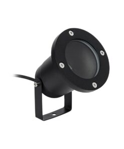 kelvo® GARDELINI KLV-101-0001-V2 Φωτιστικό Σποτ Τοίχου με Βάση για Λάμπα MR16 με Ντουί GU10 AC 220-240V Αδιάβροχο IP65 – Μαύρο Ματ – Μ10 x Π10 x Υ30cm