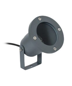 kelvo® GARDELINI KLV-101-0002-V2 Φωτιστικό Σποτ Τοίχου με Βάση για Λάμπα MR16 με Ντουί GU10 AC 220-240V Αδιάβροχο IP65 – Γκρι Ανθρακί Ματ – Μ10 x Π10 x Υ30cm