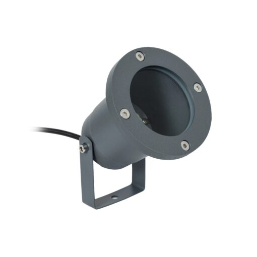 kelvo® GARDELINI KLV-101-0002-V2 Φωτιστικό Σποτ Τοίχου με Βάση για Λάμπα MR16 με Ντουί GU10 AC 220-240V Αδιάβροχο IP65 – Γκρι Ανθρακί Ματ – Μ10 x Π10 x Υ30cm