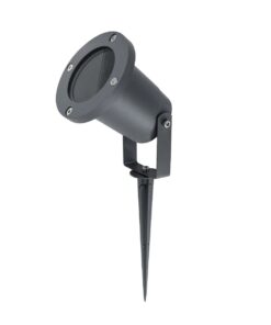 kelvo® GARDELINI KLV-101-0002-V2 Φωτιστικό Σποτ Τοίχου με Βάση για Λάμπα MR16 με Ντουί GU10 AC 220-240V Αδιάβροχο IP65 – Γκρι Ανθρακί Ματ – Μ10 x Π10 x Υ30cm