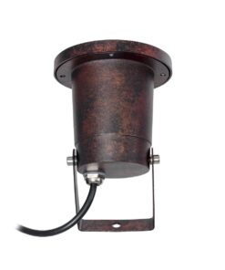 kelvo® GARDELINI KLV-101-0004-V2 Φωτιστικό Σποτ Τοίχου με Βάση για Λάμπα MR16 με Ντουί GU10 AC 220-240V Αδιάβροχο IP65 – Μπρονζέ Εφέ Σκουριάς Ματ – Μ10 x Π10 x Υ30cm