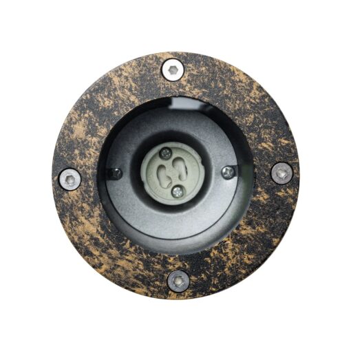 kelvo® GARDELINI KLV-101-0005 Φωτιστικό Σποτ Κήπου για Φυτά & Δέντρα με Καρφωτή Βάση για Λάμπα MR16 με Ντουί GU10 AC 220-240V Αδιάβροχο IP65 – Χρυσό Εφέ Σκουριάς Ματ – Μ10 x Π10 x Υ30cm