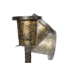 kelvo® GARDELINI KLV-101-0005-V2 Φωτιστικό Σποτ Τοίχου με Βάση για Λάμπα MR16 με Ντουί GU10 AC 220-240V Αδιάβροχο IP65 – Χρυσό Εφέ Σκουριάς Ματ – Μ10 x Π10 x Υ30cm