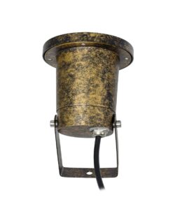 kelvo® GARDELINI KLV-101-0005-V2 Φωτιστικό Σποτ Τοίχου με Βάση για Λάμπα MR16 με Ντουί GU10 AC 220-240V Αδιάβροχο IP65 – Χρυσό Εφέ Σκουριάς Ματ – Μ10 x Π10 x Υ30cm