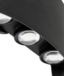kelvo® SIXOAD KLV-101-0009 Φωτιστικό Τοίχου / Απλίκα LED 18W 1980lm 30° AC 220-240V Αδιάβροχο IP65 Φυσικό Λευκό 4500K – CREE XPE Chip & TÜV SÜD Driver – Μαύρο Ματ – Μ17 x Π4 x Υ8cm – 5 Χρόνια Εγγύηση