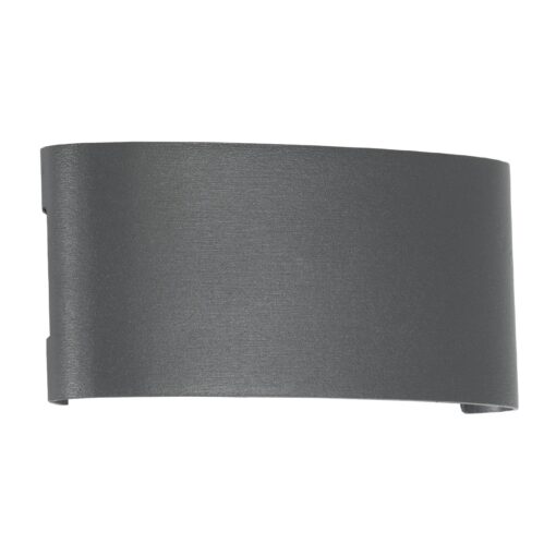 kelvo® SIXOAD KLV-101-0010 Φωτιστικό Τοίχου / Απλίκα LED 18W 1980lm 30° AC 220-240V Αδιάβροχο IP65 Φυσικό Λευκό 4500K – CREE XPE Chip & TÜV SÜD Driver – Γκρι Ανθρακί Ματ – Μ17 x Π4 x Υ8cm – 5 Χρόνια Εγγύηση