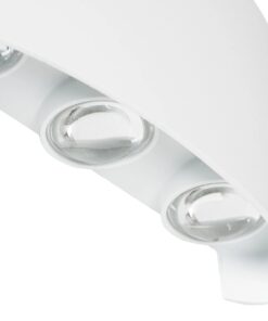 kelvo® SIXOAD KLV-101-0011 Φωτιστικό Τοίχου / Απλίκα LED 18W 1980lm 30° AC 220-240V Αδιάβροχο IP65 Φυσικό Λευκό 4500K – CREE XPE Chip & TÜV SÜD Driver – Λευκό Ματ – Μ17 x Π4 x Υ8cm – 5 Χρόνια Εγγύηση