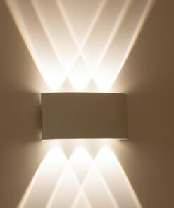 kelvo® SIXOAD KLV-101-0011 Φωτιστικό Τοίχου / Απλίκα LED 18W 1980lm 30° AC 220-240V Αδιάβροχο IP65 Φυσικό Λευκό 4500K – CREE XPE Chip & TÜV SÜD Driver – Λευκό Ματ – Μ17 x Π4 x Υ8cm – 5 Χρόνια Εγγύηση