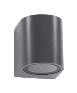 kelvo® MURANO KLV-101-0013 Φωτιστικό Τοίχου / Απλίκα για Λάμπα MR16 με Ντουί GU10 AC 220-240V Αδιάβροχο IP65 – Γκρι Ανθρακί Ματ – Μ8 x Π8 x Υ7cm