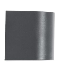 kelvo® MURANO KLV-101-0013 Φωτιστικό Τοίχου / Απλίκα για Λάμπα MR16 με Ντουί GU10 AC 220-240V Αδιάβροχο IP65 – Γκρι Ανθρακί Ματ – Μ8 x Π8 x Υ7cm