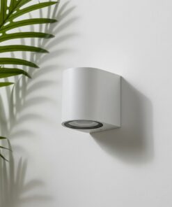 kelvo® MURANO KLV-101-0014 Φωτιστικό Τοίχου / Απλίκα για Λάμπα MR16 με Ντουί GU10 AC 220-240V Αδιάβροχο IP65 – Λευκό Ματ – Μ8 x Π8 x Υ7cm