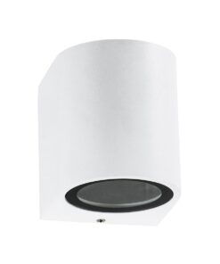 kelvo® MURANO KLV-101-0014 Φωτιστικό Τοίχου / Απλίκα για Λάμπα MR16 με Ντουί GU10 AC 220-240V Αδιάβροχο IP65 – Λευκό Ματ – Μ8 x Π8 x Υ7cm