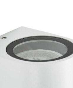 kelvo® MURANO KLV-101-0014 Φωτιστικό Τοίχου / Απλίκα για Λάμπα MR16 με Ντουί GU10 AC 220-240V Αδιάβροχο IP65 – Λευκό Ματ – Μ8 x Π8 x Υ7cm