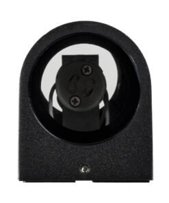 kelvo® MURANO KLV-101-0015 Φωτιστικό Τοίχου / Απλίκα για 2 Λάμπες MR16 με Ντουί GU10 AC 220-240V Αδιάβροχο IP65 – Μαύρο Ματ – Μ8 x Π8 x Υ15cm