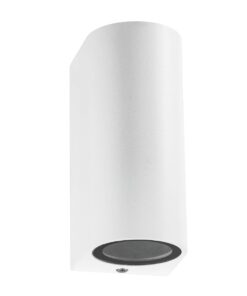 kelvo® MURANO KLV-101-0017 Φωτιστικό Τοίχου / Απλίκα για 2 Λάμπες MR16 με Ντουί GU10 AC 220-240V Αδιάβροχο IP65 – Λευκό Ματ – Μ8 x Π8 x Υ15cm