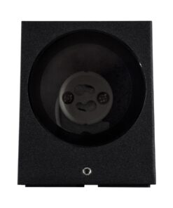 kelvo® BURANO KLV-101-0018 Φωτιστικό Τοίχου / Απλίκα για Λάμπα MR16 με Ντουί GU10 AC 220-240V Αδιάβροχο IP65 – Μαύρο Ματ – Μ8 x Π8 x Υ7cm