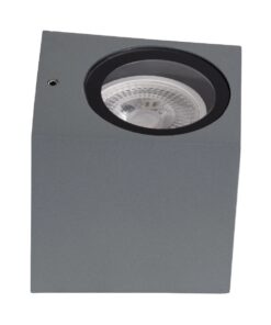 kelvo® BURANO KLV-101-0019 Φωτιστικό Τοίχου / Απλίκα για Λάμπα MR16 με Ντουί GU10 AC 220-240V Αδιάβροχο IP65 – Γκρι Ανθρακί Ματ – Μ8 x Π8 x Υ7cm