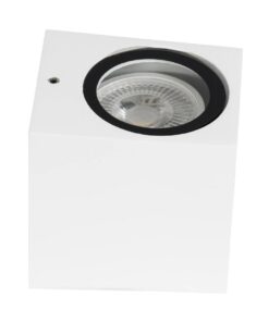 kelvo® BURANO KLV-101-0020 Φωτιστικό Τοίχου / Απλίκα για Λάμπα MR16 με Ντουί GU10 AC 220-240V Αδιάβροχο IP65 – Λευκό Ματ – Μ8 x Π8 x Υ7cm