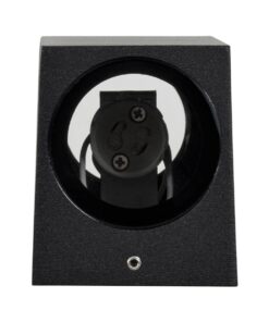 kelvo® BURANO KLV-101-0021 Φωτιστικό Τοίχου / Απλίκα για 2 Λάμπες MR16 με Ντουί GU10 AC 220-240V Αδιάβροχο IP65 – Μαύρο Ματ – Μ8 x Π8 x Υ15cm