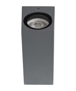 kelvo® BURANO KLV-101-0022 Φωτιστικό Τοίχου / Απλίκα για 2 Λάμπες MR16 με Ντουί GU10 AC 220-240V Αδιάβροχο IP65 – Γκρι Ανθρακί Ματ – Μ8 x Π8 x Υ15cm