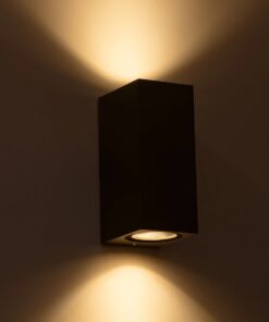 kelvo® BURANO KLV-101-0023 Φωτιστικό Τοίχου / Απλίκα για 2 Λάμπες MR16 με Ντουί GU10 AC 220-240V Αδιάβροχο IP65 – Λευκό Ματ – Μ8 x Π8 x Υ15cm