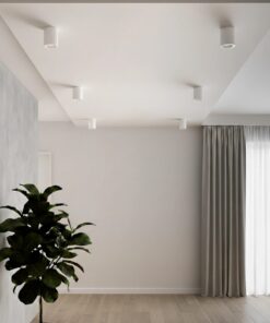 kelvo® AKIRA KLV-101-0025 Κινούμενο Φωτιστικό Downlight Σποτ για Λάμπα MR16 με Ντουί GU10 AC 220-240V IP20 – Λευκό Ματ – Μ8 x Π8 x Υ10cm
