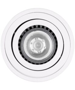 kelvo® AKIRA KLV-101-0025 Κινούμενο Φωτιστικό Downlight Σποτ για Λάμπα MR16 με Ντουί GU10 AC 220-240V IP20 – Λευκό Ματ – Μ8 x Π8 x Υ10cm