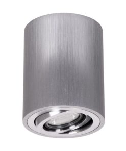 kelvo® AKIRA KLV-101-0026 Κινούμενο Φωτιστικό Downlight Σποτ για Λάμπα MR16 με Ντουί GU10 AC 220-240V IP20 – Νίκελ Βούρτσας – Μ8 x Π8 x Υ10cm