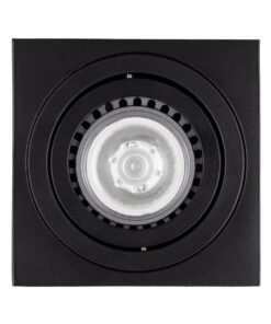 kelvo® AKIRA KLV-101-0028 Κινούμενο Φωτιστικό Downlight Σποτ για Λάμπα MR16 με Ντουί GU10 AC 220-240V IP20 – Μαύρο Ματ – Μ8 x Π8 x Υ10cm