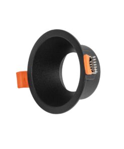 kelvo® DELTA KLV-101-0032 Χωνευτό Φωτιστικό Downlight Σποτ για Λάμπα MR16 με Ντουί GU10 AC 220-240V IP20 – Μαύρο Ματ – Μ8.5 x Π8.5 x Υ3.5cm / Q7.5cm