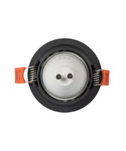 kelvo® DELTA KLV-101-0032 Χωνευτό Φωτιστικό Downlight Σποτ για Λάμπα MR16 με Ντουί GU10 AC 220-240V IP20 – Μαύρο Ματ – Μ8.5 x Π8.5 x Υ3.5cm / Q7.5cm