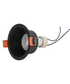 kelvo® DELTA KLV-101-0032 Χωνευτό Φωτιστικό Downlight Σποτ για Λάμπα MR16 με Ντουί GU10 AC 220-240V IP20 – Μαύρο Ματ – Μ8.5 x Π8.5 x Υ3.5cm / Q7.5cm