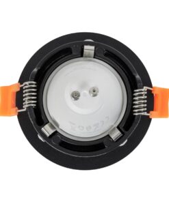 kelvo® OMICRON KLV-101-0034 Χωνευτό Φωτιστικό Downlight Σποτ για Λάμπα MR16 με Ντουί GU10 AC 220-240V IP20 – Μαύρο Ματ – Μ8.5 x Π8.5 x Υ3cm / Q7.5cm