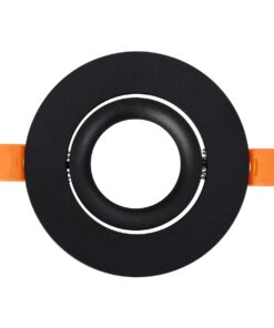 kelvo® OMEGA KLV-101-0036 Χωνευτό Κινούμενο Φωτιστικό Downlight Σποτ για Λάμπα MR16 με Ντουί GU10 AC 220-240V IP20 – Μαύρο Ματ – Μ10.5 x Π10.5 x Υ2.2cm / Q7.5cm