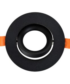 kelvo® OMEGA KLV-101-0036 Χωνευτό Κινούμενο Φωτιστικό Downlight Σποτ για Λάμπα MR16 με Ντουί GU10 AC 220-240V IP20 – Μαύρο Ματ – Μ10.5 x Π10.5 x Υ2.2cm / Q7.5cm