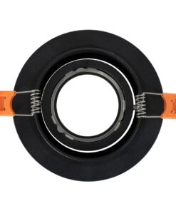 kelvo® OMEGA KLV-101-0036 Χωνευτό Κινούμενο Φωτιστικό Downlight Σποτ για Λάμπα MR16 με Ντουί GU10 AC 220-240V IP20 – Μαύρο Ματ – Μ10.5 x Π10.5 x Υ2.2cm / Q7.5cm