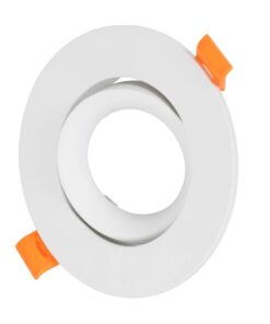 kelvo® OMEGA KLV-101-0037 Χωνευτό Κινούμενο Φωτιστικό Downlight Σποτ για Λάμπα MR16 με Ντουί GU10 AC 220-240V IP20 – Λευκό Ματ – Μ10.5 x Π10.5 x Υ2.2cm / Q7.5cm